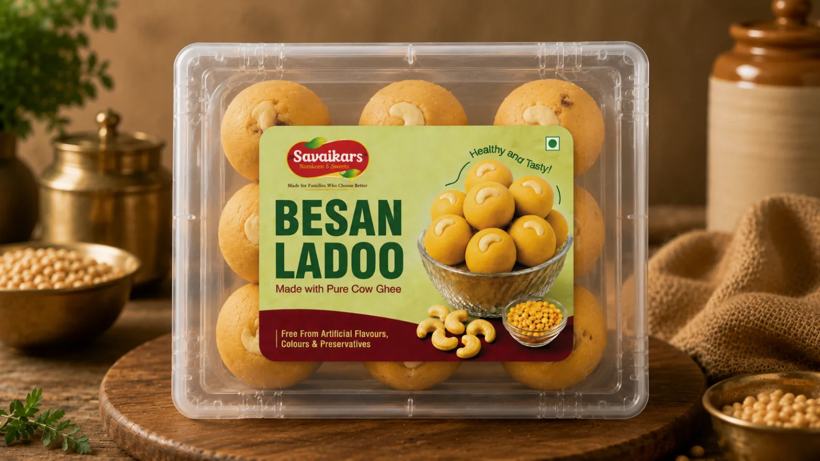 Pure Ghee Besan Ladoo